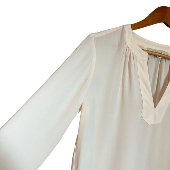 3 for $30! Loft light pink sheer long sleeve blouse. - Picture 6 of 11